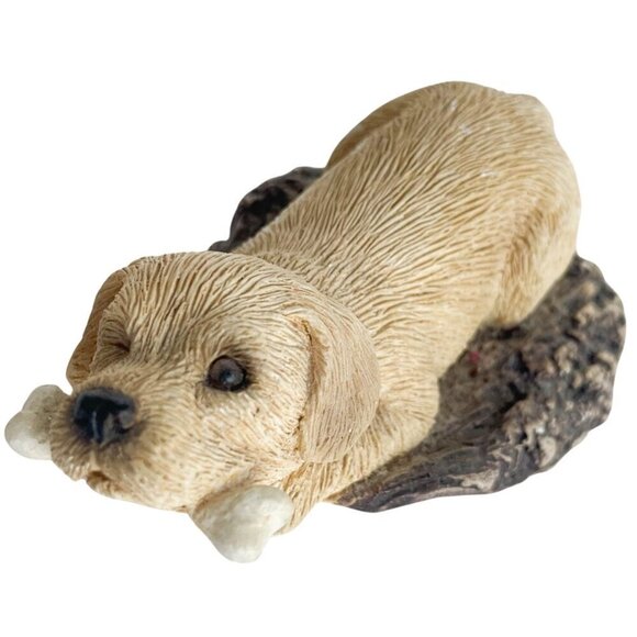 Other - Vintage Dog Figurine Statue - "Pesky Pepers" Sandicast 1991 B17 Yellow Labrador
